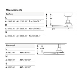 Klim Recessed Medium Ceiling Fan Matt Black, Pine Blades - thumbnail 2
