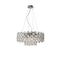 Kenzie Pendant 16 Light G4 Polished Chrome/Crystal, NOT LED/CFL Compatible