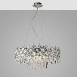 Kenzie Pendant 16 Light G4 Polished Chrome/Crystal, NOT LED/CFL Compatible - thumbnail 2