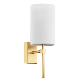 Abruzzo Wall Lamp With Shade White, Brushed Brass - thumbnail 2