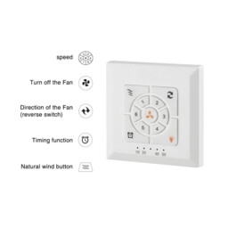 Aleris Ceiling Fan White Matt, Metal-Abs Blades Without Light Ip44 IP44 - thumbnail 5