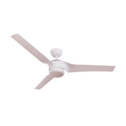 Aleris Ceiling Fan White Matt, Metal-Abs Blades Without Light Ip44 IP44