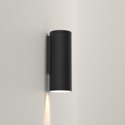 Ava Coastal LED Outdoor Up Down Wall Light Textured Black IP44, GU10 - thumbnail 3