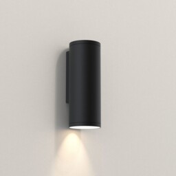 Ava Coastal LED Outdoor Up Down Wall Light Textured Black IP44, GU10 - thumbnail 1