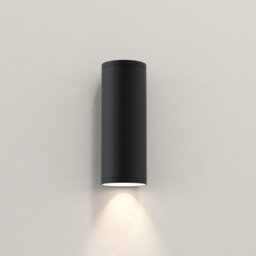 Ava Coastal LED Outdoor Up Down Wall Light Textured Black IP44, GU10 - thumbnail 2