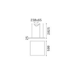 Oracle Slim Square Non Dim 3000K Round 50cm Integrated LED Pendant Ceiling Light Brass 3050lm - thumbnail 2