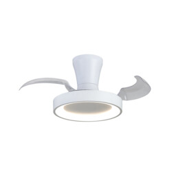 Niseko Fan XS 33cm 25W LED Dimmable Ceiling Light With 25W DC Fan, 2700-5000K Remote Control, 2500lm, White
