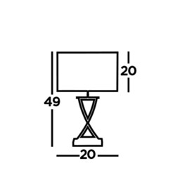Club 1 Light Table Lamp Chrome with White Shade, E14 - thumbnail 5