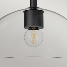 Alora Mood Jude Bowl Semi Flush Ceiling Light Contemporary Matt Black 1x E27 - thumbnail 2