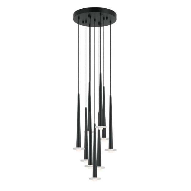 Kalofer Cluster Pendant Ceiling Light Sandy Black - White Marble LED 3000K Dimmable - image 1