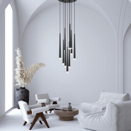 Kalofer  Cluster Pendant Ceiling Light Sandy Black - White Marble LED 3000K Dimmable - thumbnail 3