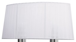 Louise Wall Lamp Left 2 Light E27 with White Shade Polished Chrome, Clear Crystal - thumbnail 3