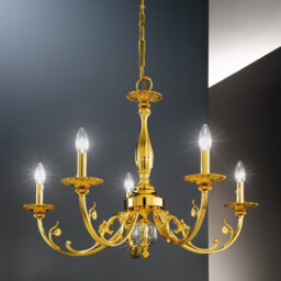 Pisani Multi Arm Chandeliers 5 Light 24 Carat Gold - thumbnail 2