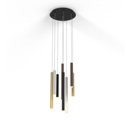 Cala Round 8 Light Pendant, 48W LED, 3000K, 3360lm, Sand White/Sand Black/Gold/Rust Brown, 3yrs Warranty - thumbnail 2
