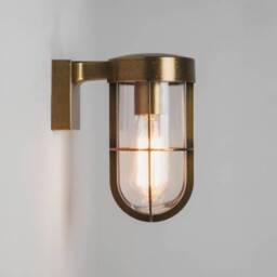 Cabin Outdoor Wall Lantern Antique Brass IP44, E27