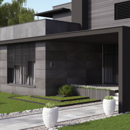 Zambelis 20cm Outdoor Modern Wall Lamp Graphite LED 3000K IP65 - thumbnail 2