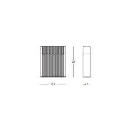 Zambelis 20cm Outdoor Modern Wall Lamp Graphite LED 3000K IP65 - thumbnail 5