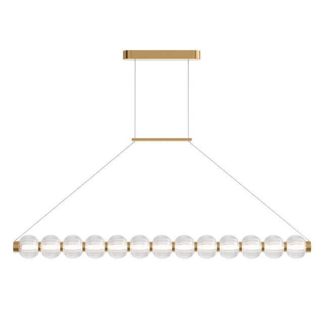 Amulet Modern Bar Pendant Ceiling Light Gold 3000K 1050lm Glass Shade - image 1