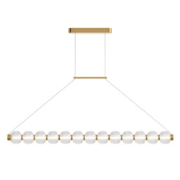 Amulet Modern Bar Pendant Ceiling Light Gold 3000K 1050lm Glass Shade - thumbnail 1