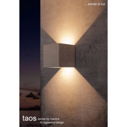 Taos Wall Lamp, 12W LED, 3000K, 1100lm, IP65, Dark Grey Cement, 3yrs Warranty - thumbnail 3