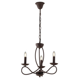 GINEVRA 3 Light Chandeliers Corten 48x43cm