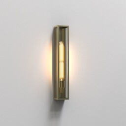 Harvard Outdoor Flush Wall Light Natural Brass IP44, E27
