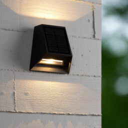 Luton Wall light Outdoor- Solar - LED Dim. 2850K/3150K IP54 - Day/Night Sensor - Black - thumbnail 3