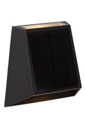 Luton Wall light Outdoor- Solar - LED Dim. 2850K/3150K IP54 - Day/Night Sensor - Black