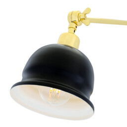 Nico Poster Light, Polished Brass, Matt Black Shade - thumbnail 5
