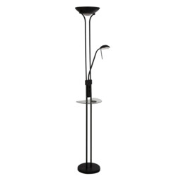 LED Mother And Child Floor Lamp, Usb And Wireless Charging, Matt Black 3000K - thumbnail 2