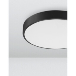 Hadon 40cm Integrated LED Semi Flush Light Sandy Black Aluminium Matt White LED 24W 1380Lm 3000K - thumbnail 5