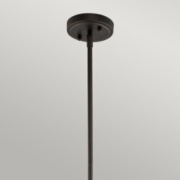 Everly 1 Light Small Dome Ceiling Pendant Light Bronze, E27 - thumbnail 2