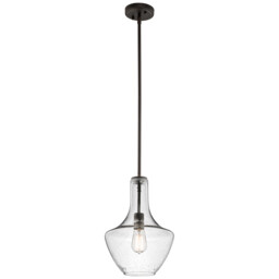 Everly 1 Light Small Dome Ceiling Pendant Light Bronze, E27