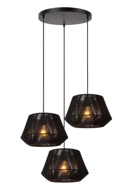 Jessica Pendant light 35.5cm 3xE27 - Black - Special Offer - image 1