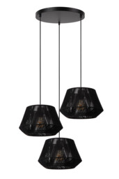 Jessica Pendant light 35.5cm 3xE27 - Black - Special Offer - thumbnail 3