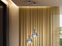 Scarlett Slim Pendant Ceiling Light Silver LED 3000K - thumbnail 2