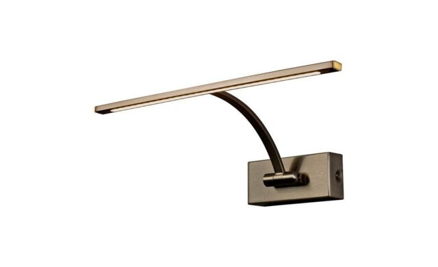 Walton Small 1 Arm Wall Lamp, Picture Light, 1 x 6W LED, 3000K, 470lm, Bronze - image 1