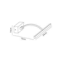 Walton Small 1 Arm Wall Lamp, Picture Light, 1 x 6W LED, 3000K, 470lm, Bronze - thumbnail 2