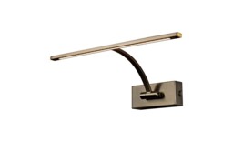 Walton Small 1 Arm Wall Lamp, Picture Light, 1 x 6W LED, 3000K, 470lm, Bronze