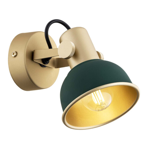 Lenora Dome Wall Lamp Green, Gold - image 1