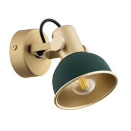 Lenora Dome Wall Lamp Green, Gold - thumbnail 2