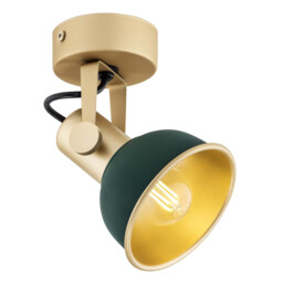 Lenora Dome Wall Lamp Green, Gold - thumbnail 3