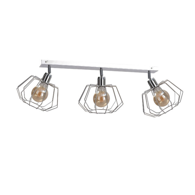 Luna Ceiling Spotlight Bar Silver, 63cm, 1x E27