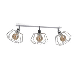 Luna Ceiling Spotlight Bar Silver, 63cm, 1x E27