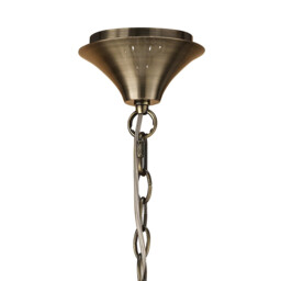 Loewe 2 Tier Pendant 6+3 Light E14, Antique Brass With Soft Bronze Shades - thumbnail 3