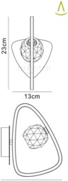 Lux Switched Wall Lamp 1 Light G9, Polished Chrome - thumbnail 2