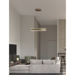 Agos Integrated LED Pendant Ceiling Light Gold Aluminium LED 75W 2947Lm 3000K - thumbnail 2