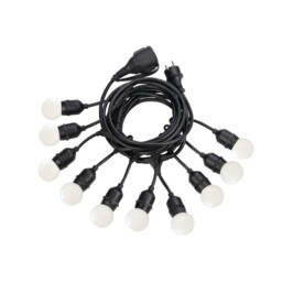Fiesta Outdoor Display Hanging Lights Black IP44, E27