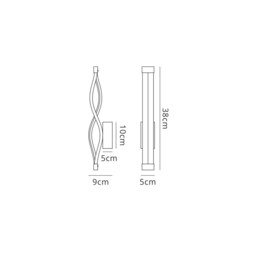 Sahara Touch Dimmer Wall Lamp 6W LED 3000K, 420lm, Silver, Frosted Acrylic, Polished Chrome - thumbnail 2