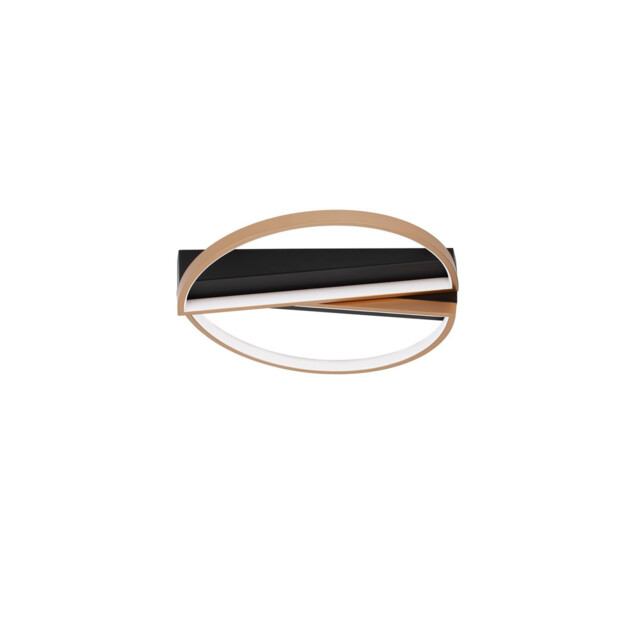 Elize III Integrated LED Semi Flush Light Black, Brass Gold Steel, Aluminium, Silicon LED 28W 1550Lm 3000K - image 1